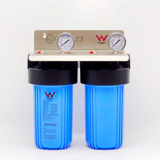 10" x 4.5" Twin Big Blue Whole House Water Filter System 2 stages no filter