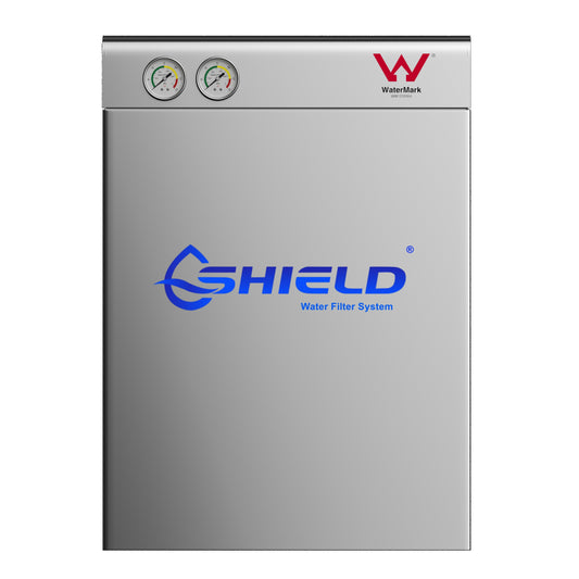 WaterMark Certified 20" x 4.5" Whole House Water Filter System + UV Sterilizer Stainless Steel Cover no filter