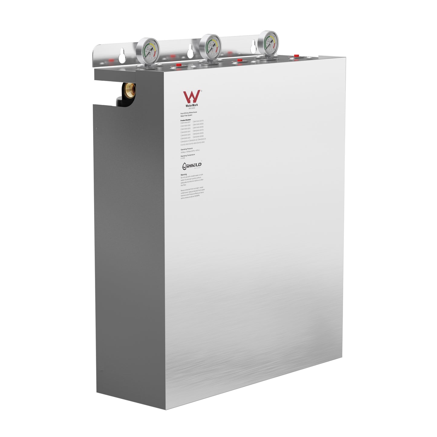 Triple Whole House Water Filter System 20" x 4.5" Stainless Steel Cover 3 Stages filters  Not Incluce Cartridges