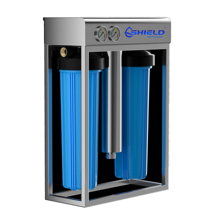 WaterMark Certified 20" x 4.5" Whole House Water Filter System + UV Sterilizer Stainless Steel Cover no filter